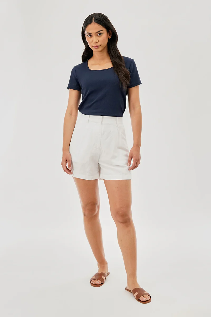 Runaway Bay Square Neck Tee - Navy - Image 5