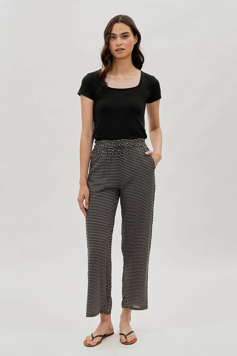 Costa Blanca Square Neck Tee - Black - Image 5