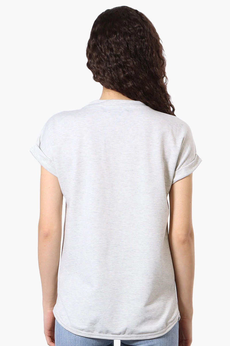 Runaway Bay Sport Basic Cuffed Sleeve Tee - Grey - Image 3