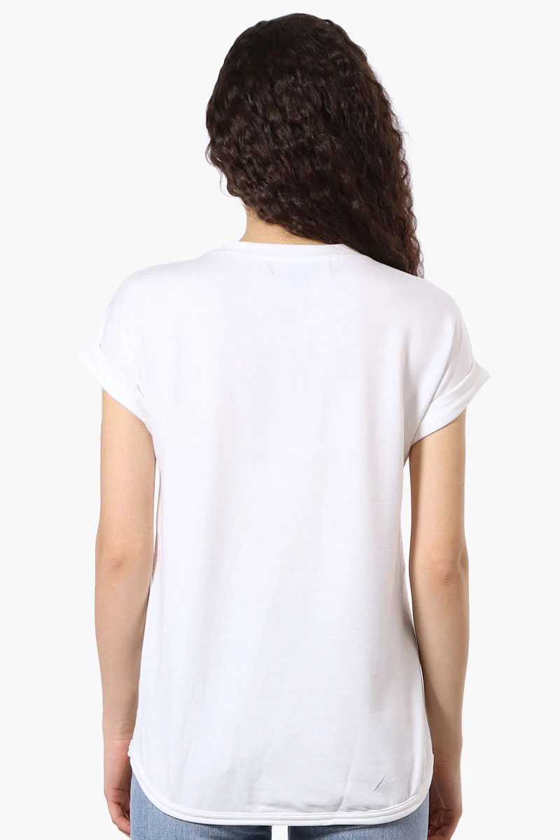 Runaway Bay Sport Basic Cuffed Sleeve Tee - White - Image 3