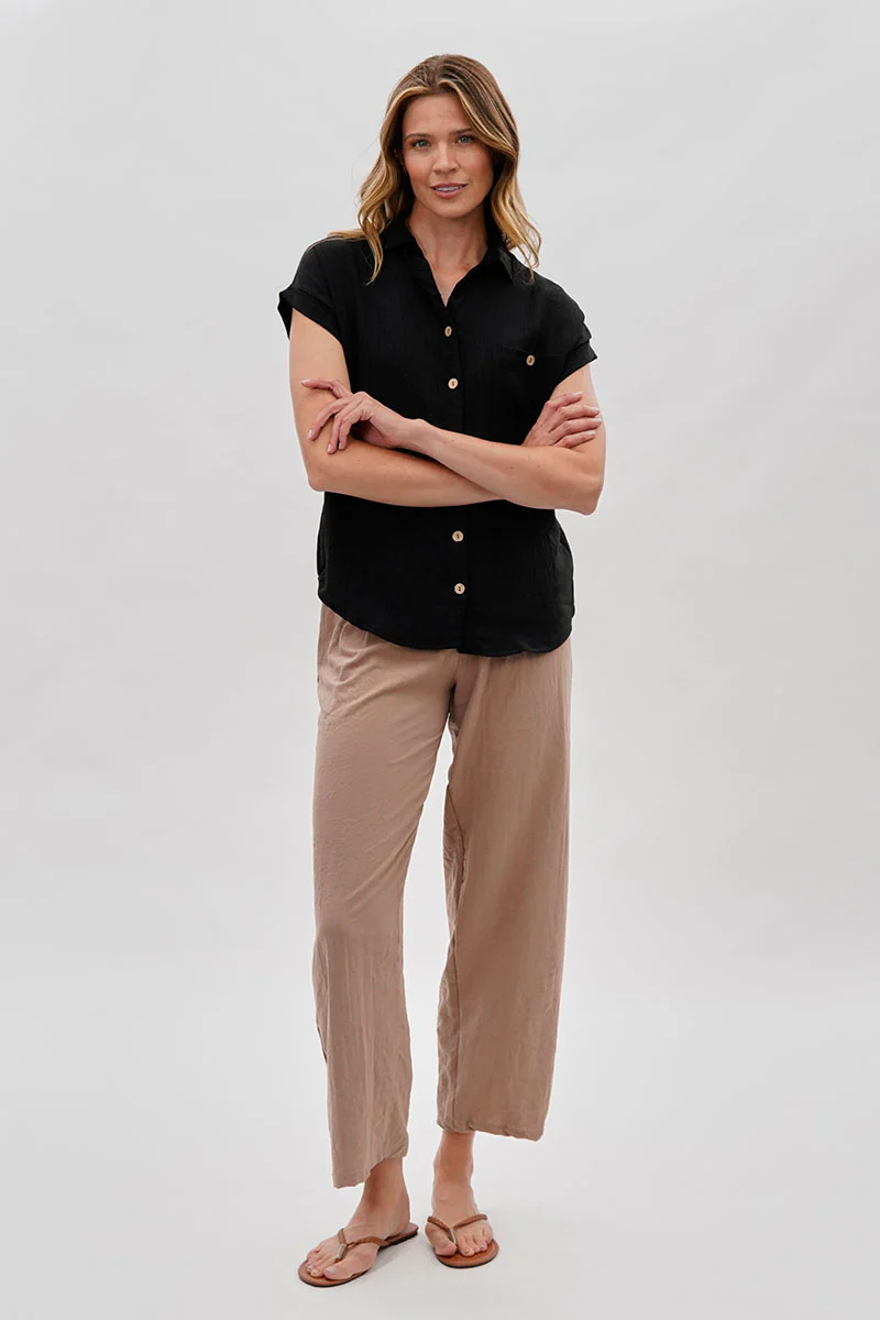 Sylexchange Vintage Short Sleeve Button Down Shirt - Black - Image 5