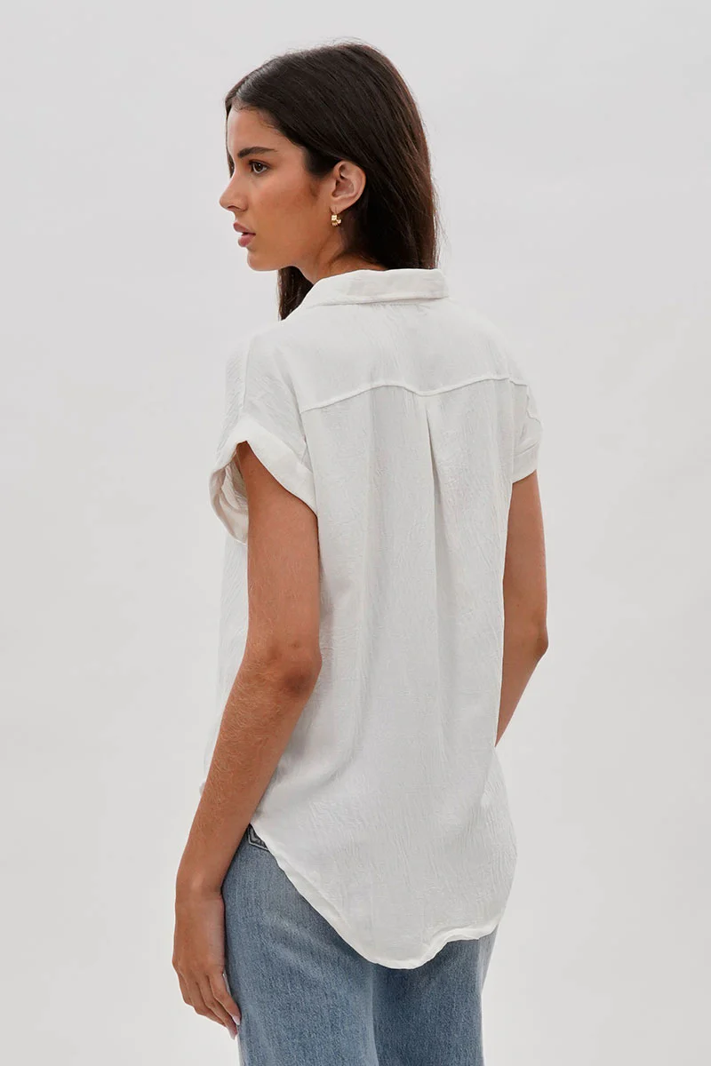 Stylexchange Vintage Short Sleeve Button Down Shirt - White - Image 3