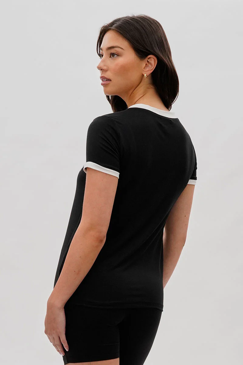 Stylexchange Vintage Arizona Graphic Ringer Tee - Black - Image 3