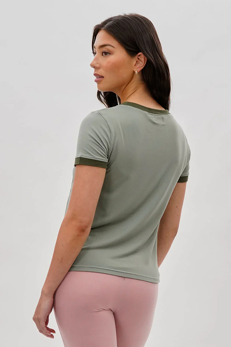 Stylexchange Vintage Nashville Graphic Ringer Tee - Olive - Image 3