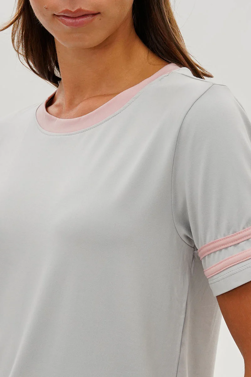 Stylexchange Vintage Striped Ringer Tee - Grey - Image 4