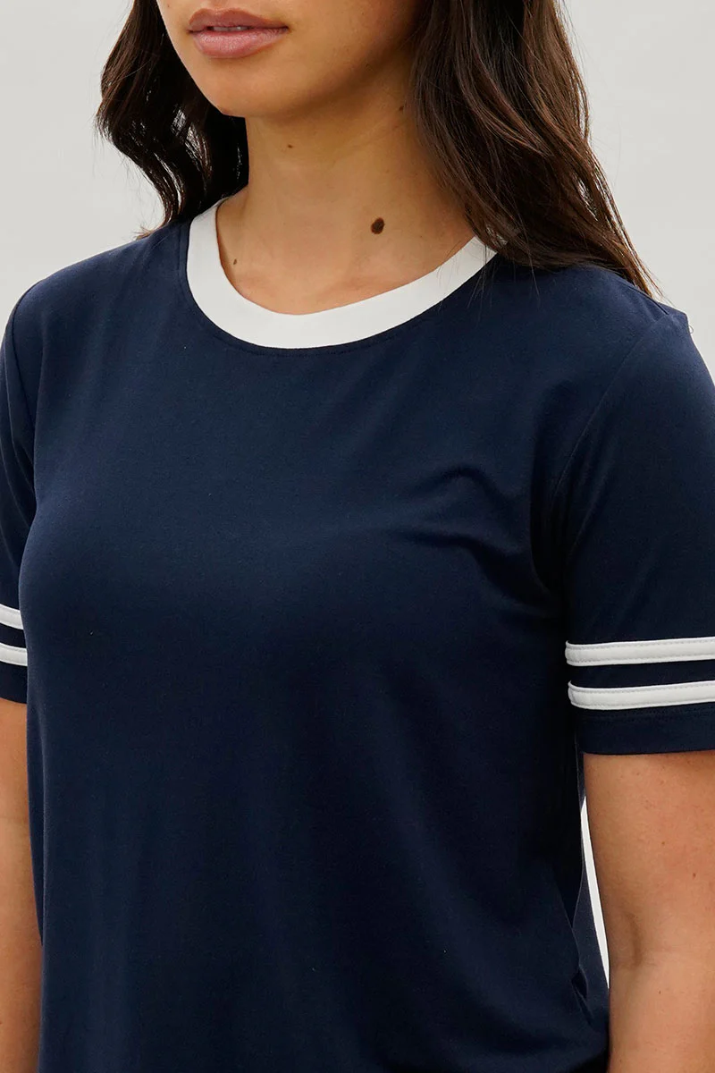Stylexchange Vintage Striped Ringer Tee - Navy - Image 4