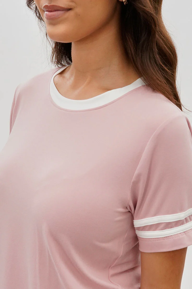 Stylexchange Vintage Striped Ringer Tee - Pink - Image 4