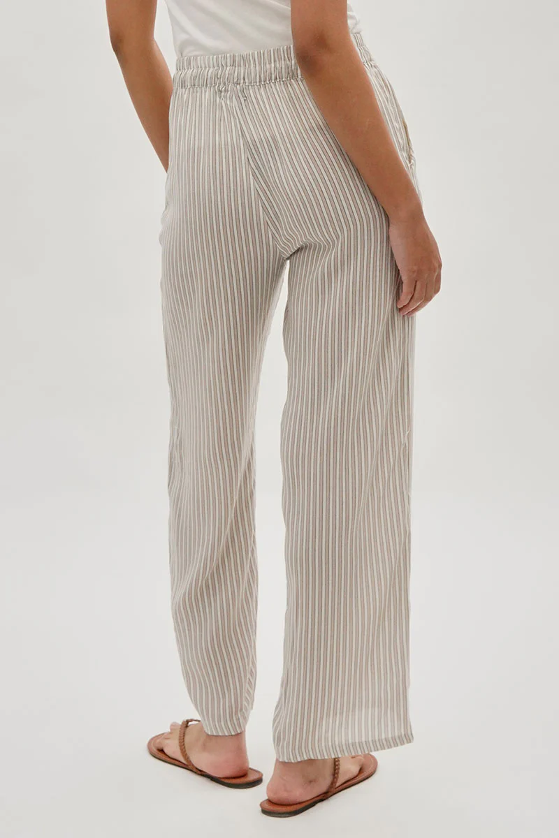 International INC Company Striped Wide Leg Pants - Beige - Image 3