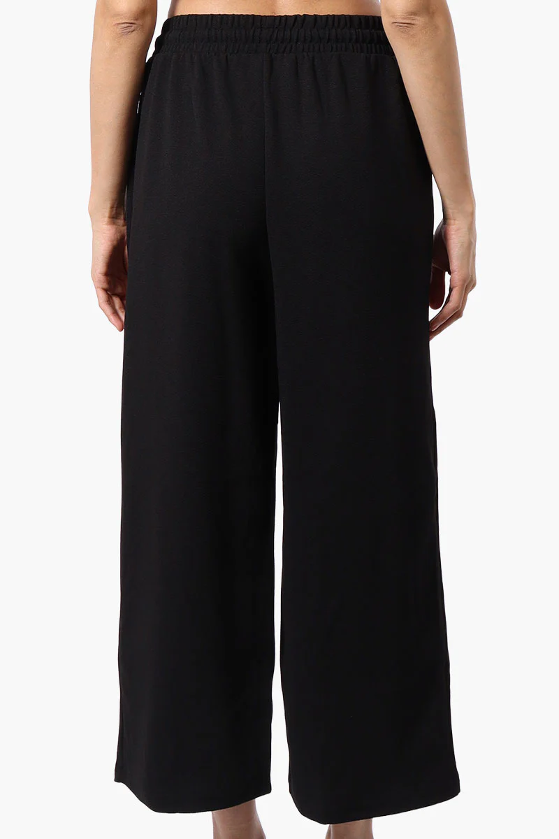 Runaway Bay Tie Waist Wide Leg Pants - Black - Image 3