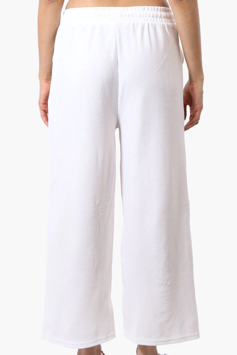 Runaway Bay Tie Waist Wide Leg Pants - White - Image 3