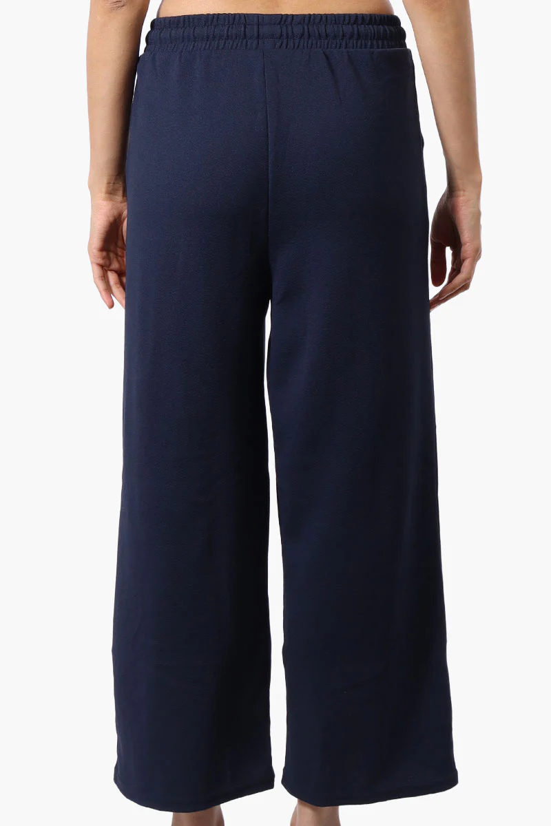 Runaway Bay Tie Waist Wide Leg Pants - Navy - Image 3
