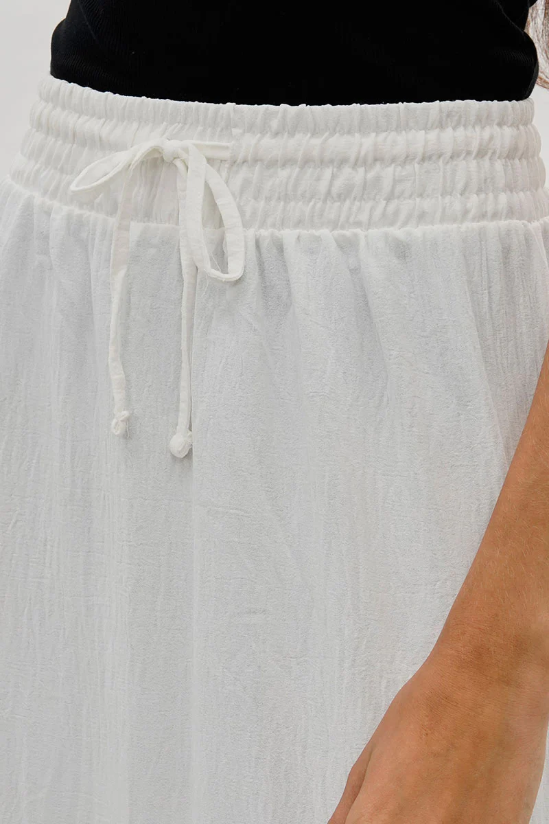 Stylexchange Vintage Tiered Cinched Skirt - White - Image 4