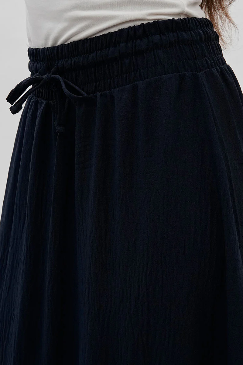 Stylexchange Vintage Tiered Cinched Skirt - Navy - Image 4