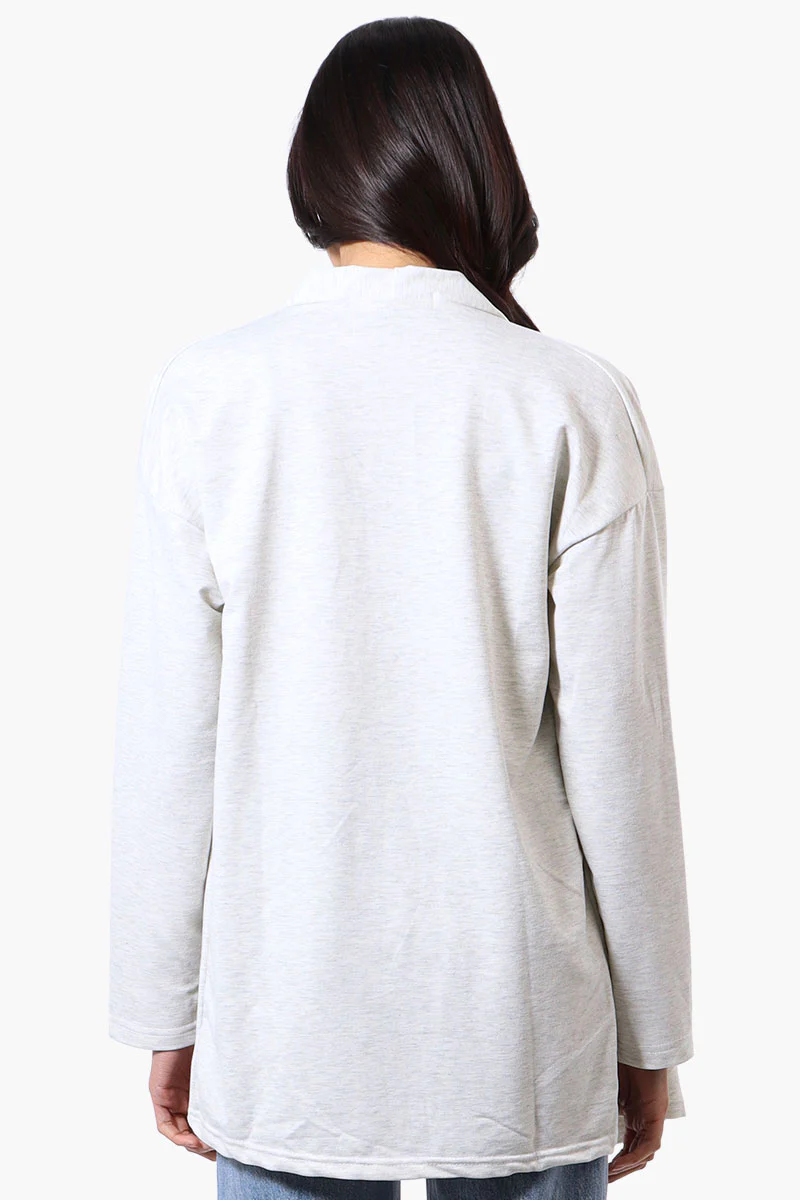 Runaway Bay Sport Long Sleeve Wrap Cardigan - Stone - Image 3