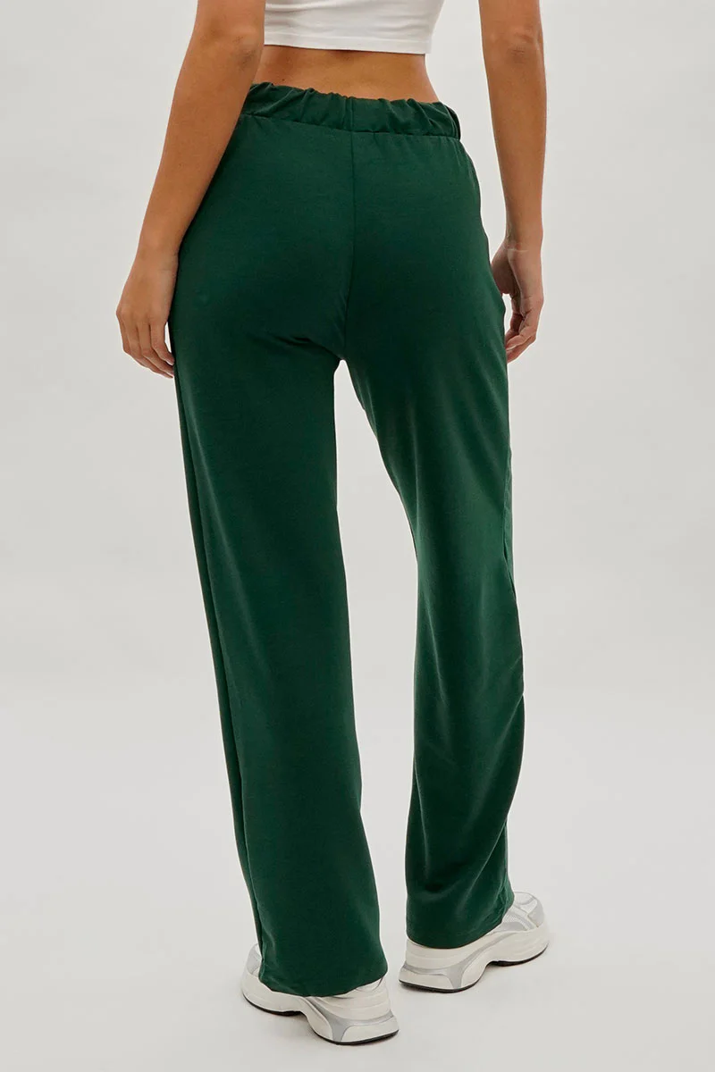 Fahrenheit Wide Leg Drawstring Sweatpants - Green - Image 3