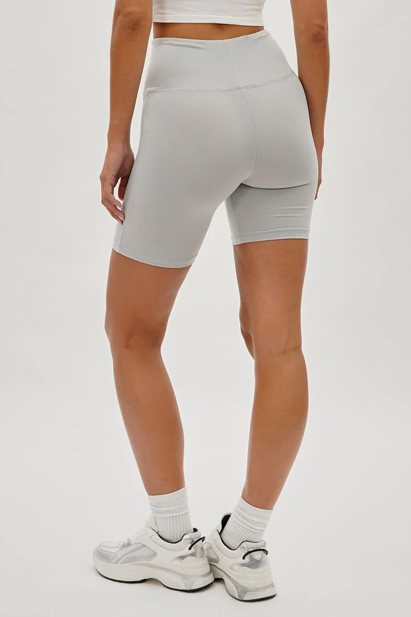 Mikk High-Waisted Biker Shorts - Stone - Image 3
