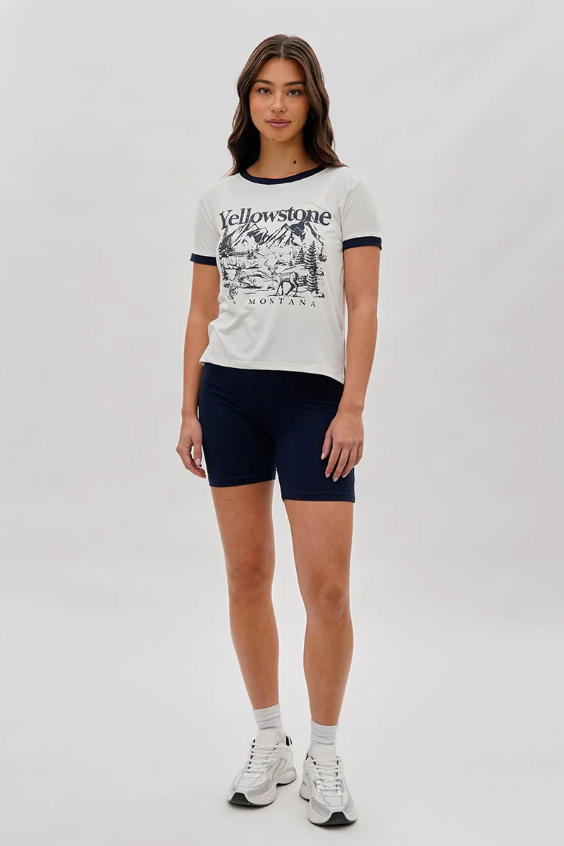 Mikk High-Waisted Biker Shorts - Navy - Image 5