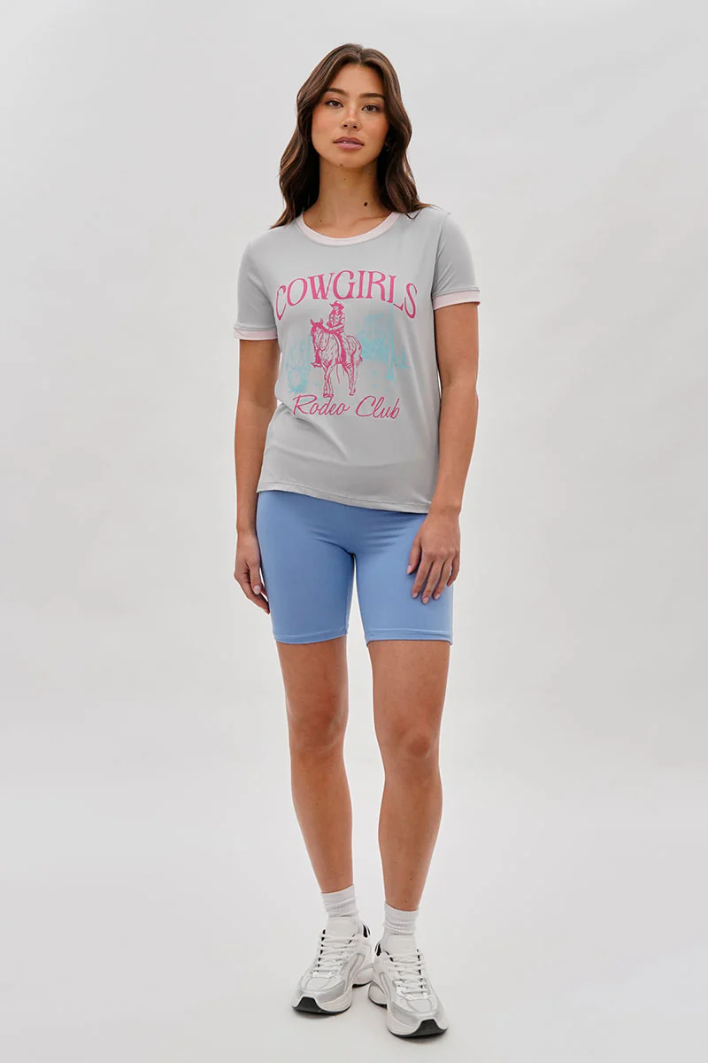 Mikk High-Waisted Biker Shorts - Blue - Image 5