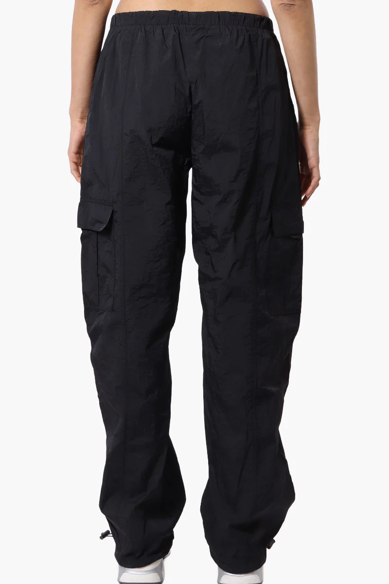 Urbanology Parachute Cargo Pants - Black - Image 3
