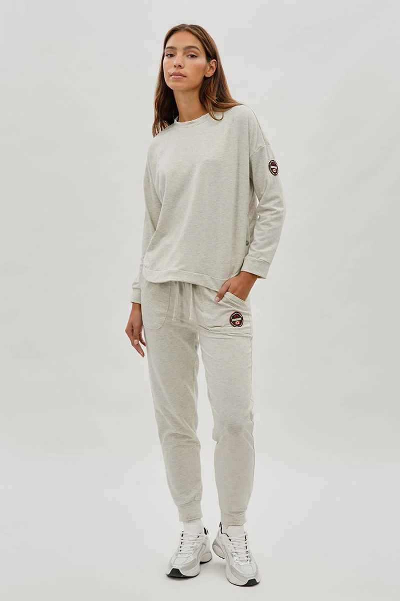 Fahrenheit Drop Shoulder Side Button Detail Pullover Sweater - Cream - Image 5