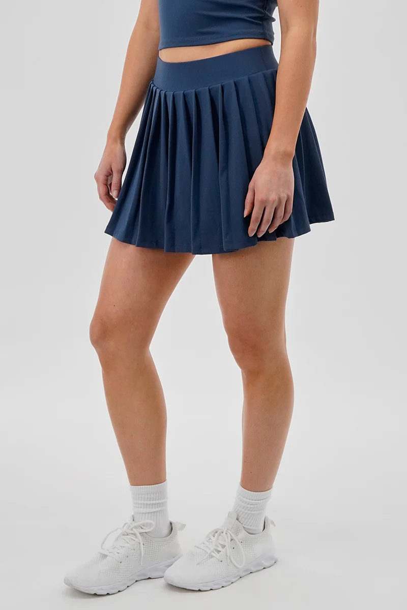 Body Instinct Pleated Tennis Skirt - Navy - Image 2