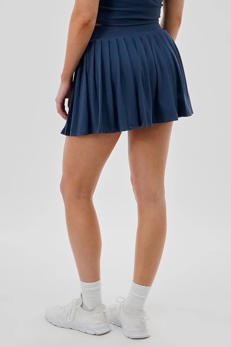 Body Instinct Pleated Tennis Skirt - Navy - Image 3