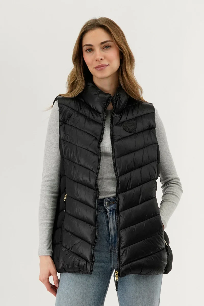 Canada Weather Gear Chevron Quilted Vest - Black