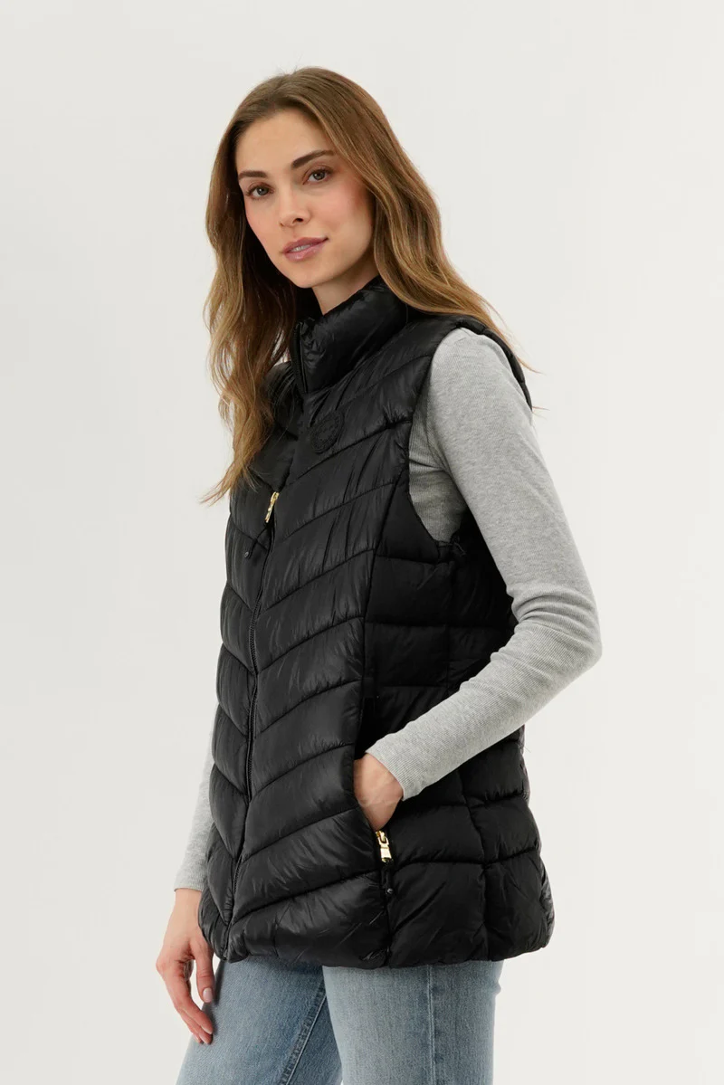 Canada Weather Gear Chevron Quilted Vest - Black - Image 2