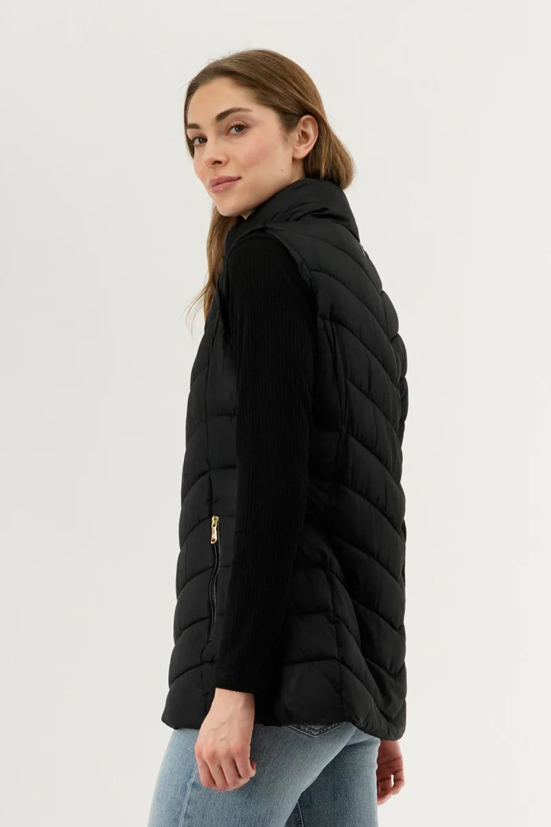 Canada Weather Gear Chevron Quilted Vest - Black - Image 3