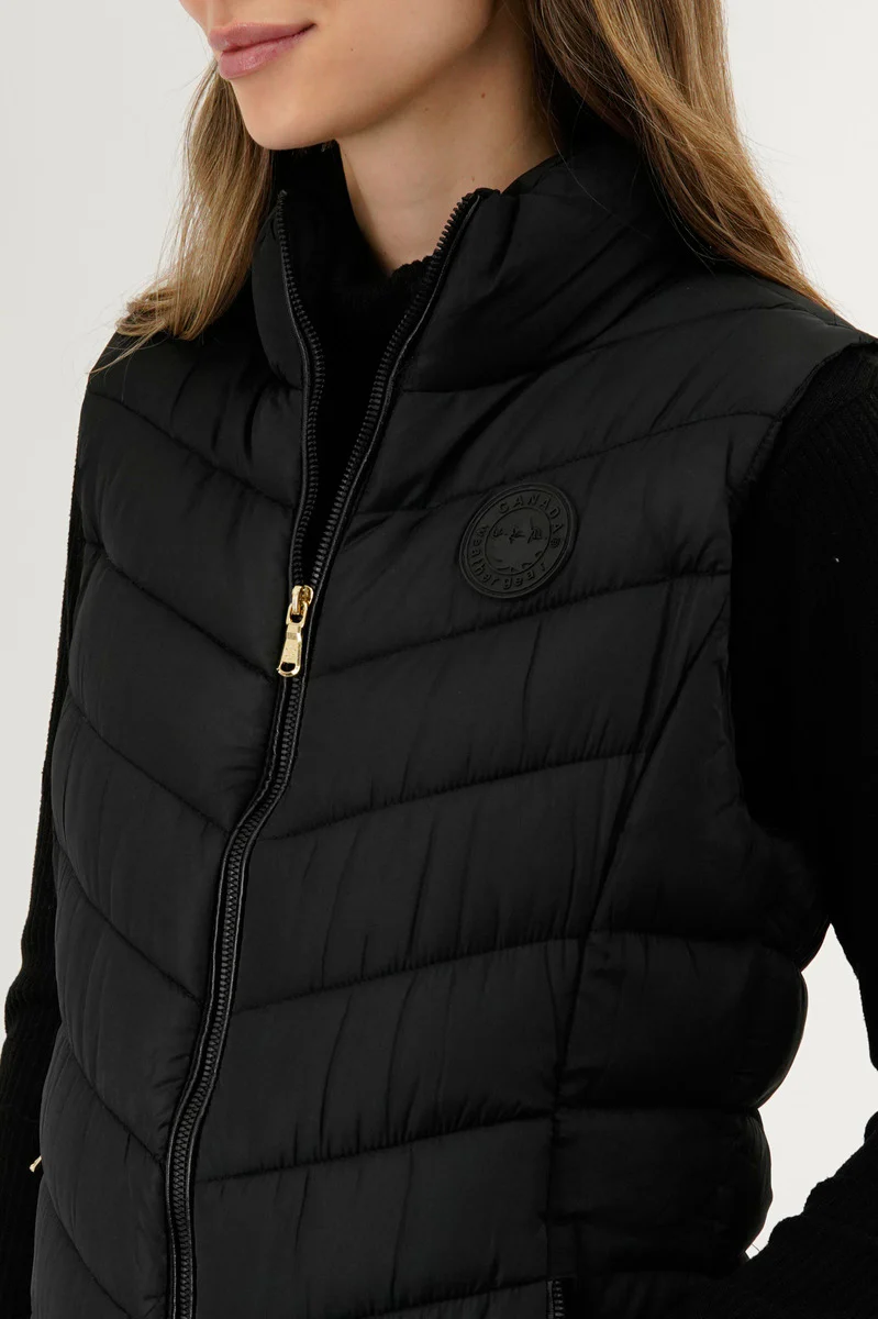Canada Weather Gear Chevron Quilted Vest - Black - Image 4