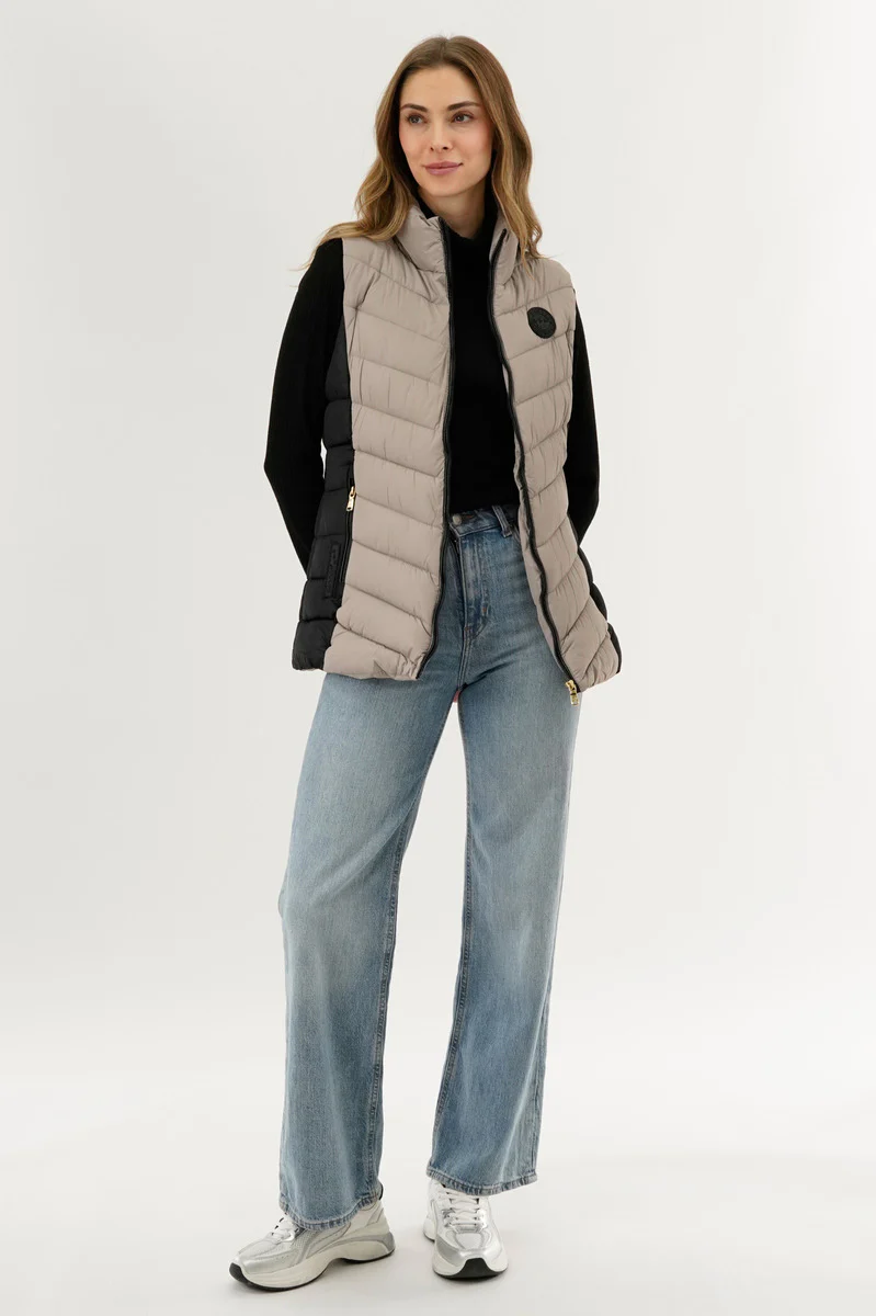Canada Weather Gear Chevron Quilted Vest - Taupe - Image 5