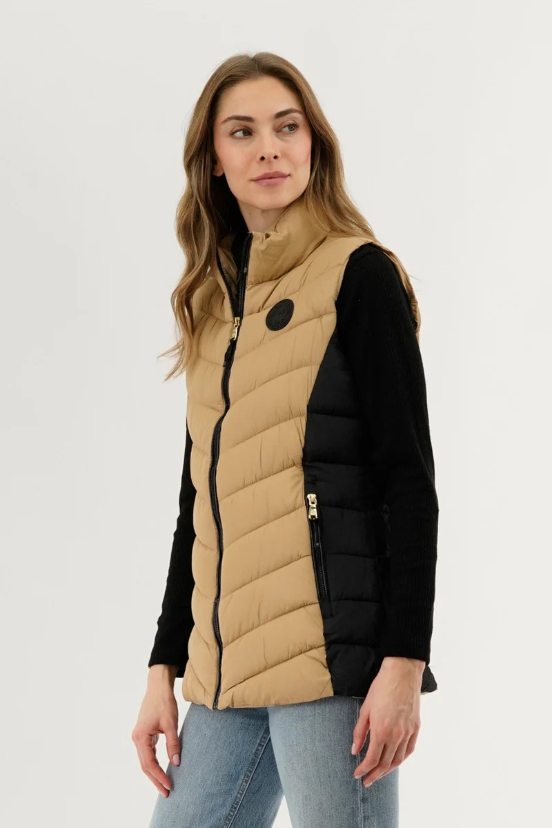Canada Weather Gear Chevron Quilted Vest - Camel - Image 2