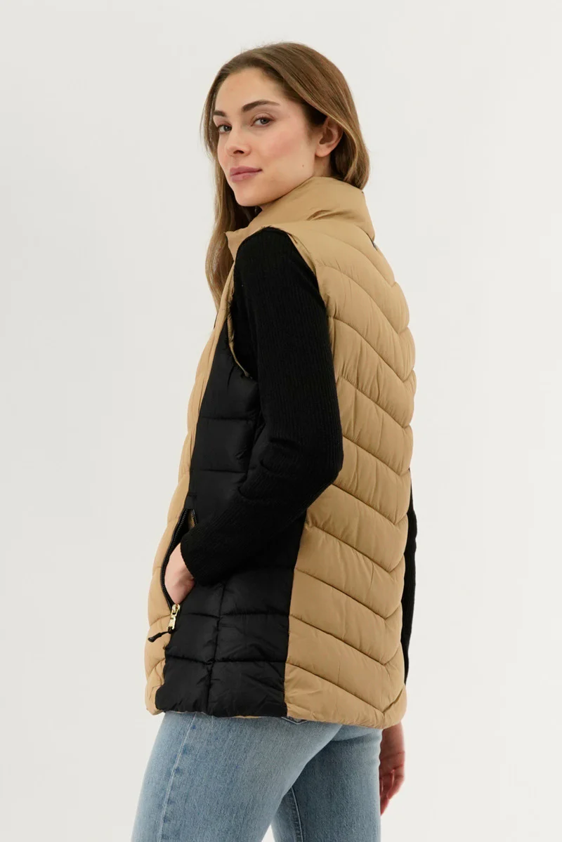 Canada Weather Gear Chevron Quilted Vest - Camel - Image 3