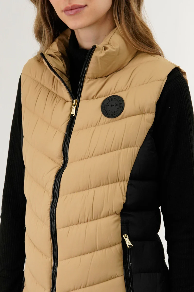 Canada Weather Gear Chevron Quilted Vest - Camel - Image 4