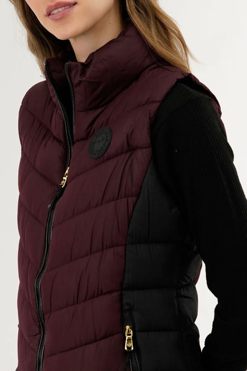 Canada Weather Gear Chevron Quilted Vest - Burgundy - Image 4