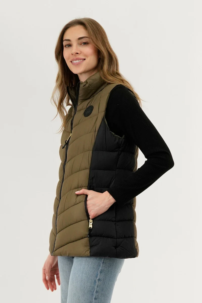 Canada Weather Gear Chevron Quilted Vest - Olive - Image 2