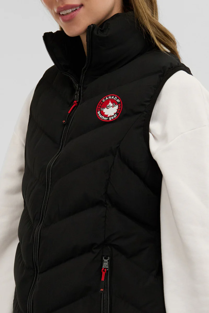 Canada Weather Gear Chevron Bubble Vest - Black - Image 4
