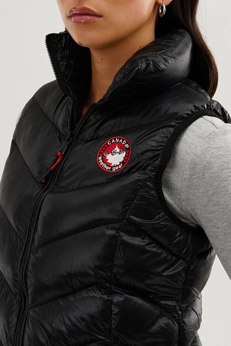 Canada Weather Gear Chevron Bubble Vest - Black - Image 4