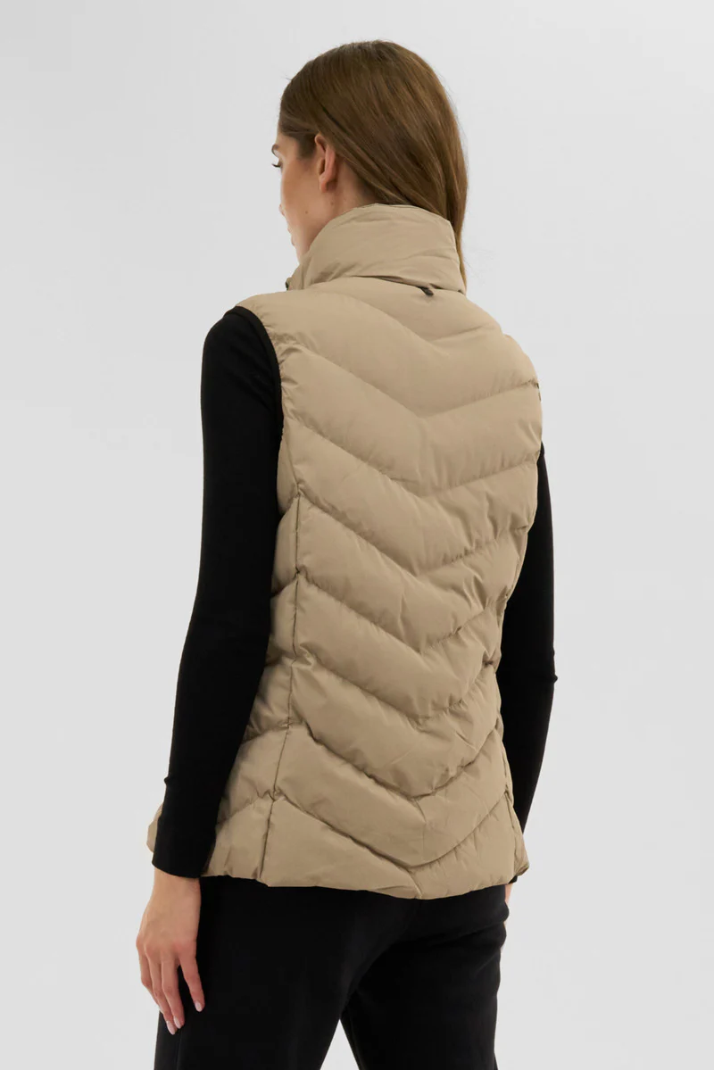 Canada Weather Gear Chevron Bubble Vest - Beige - Image 3