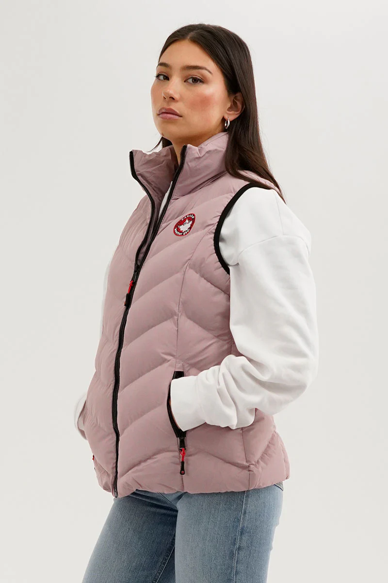 Canada Weather Gear Chevron Bubble Vest - Pink - Image 2