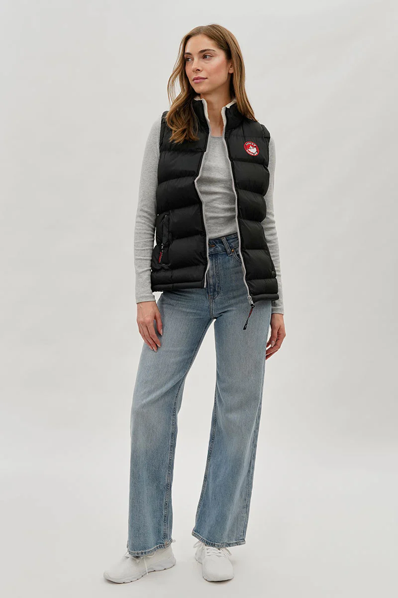Canada Weather Gear Fleece Lined Collar Puffer Vest - Black - Image 5