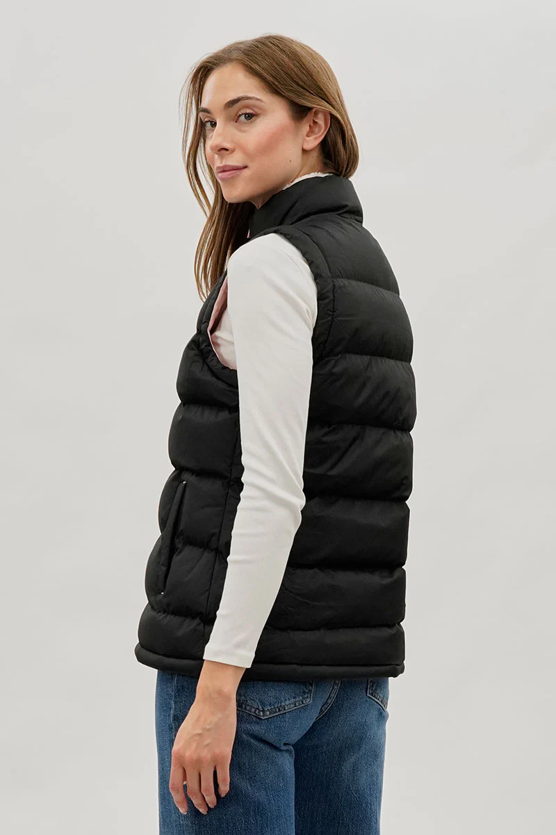 Canada Weather Gear Fleece Lined Collar Puffer Vest - Black - Image 3