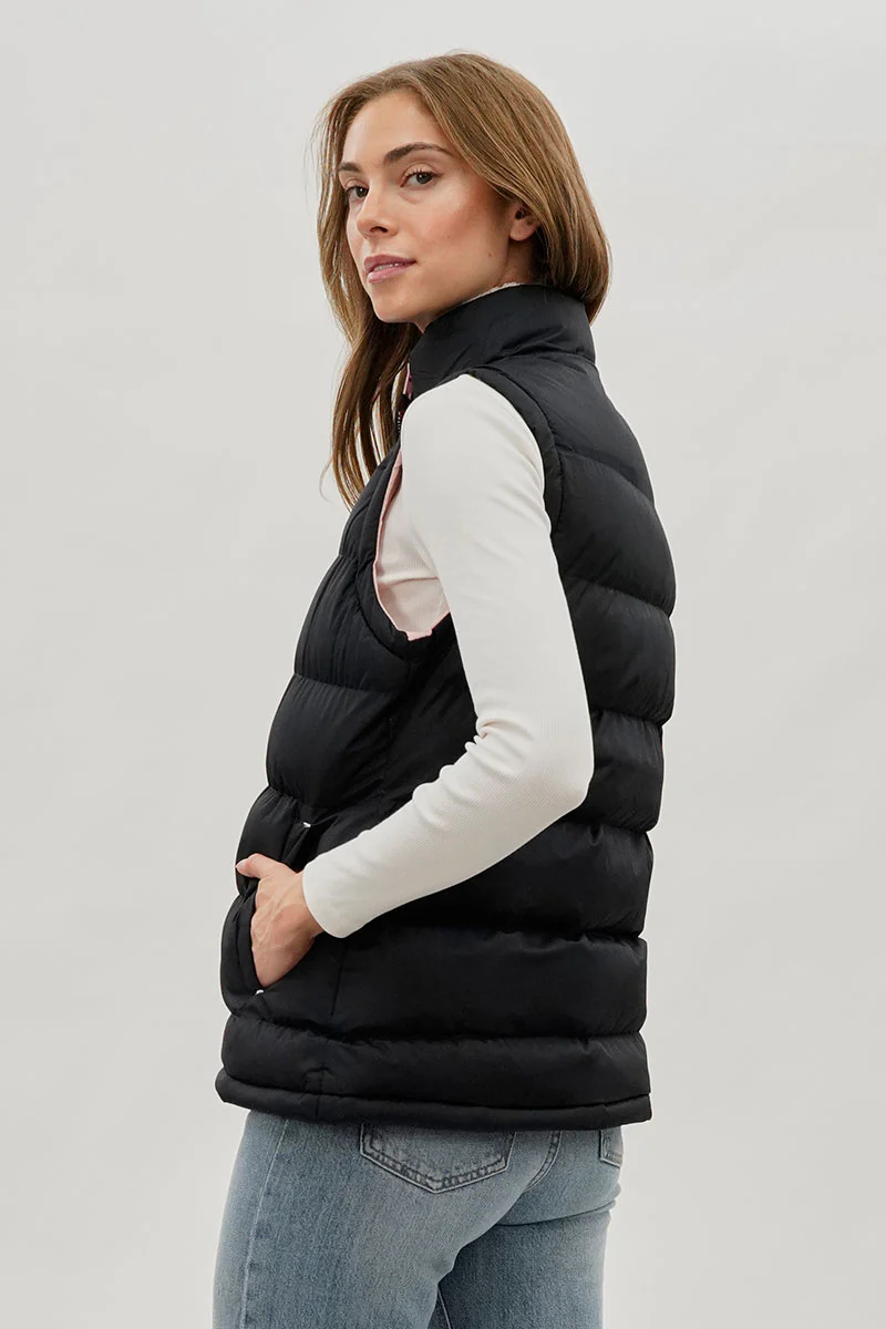 Canada Weather Gear Fleece Lined Collar Puffer Vest - Navy - Image 3