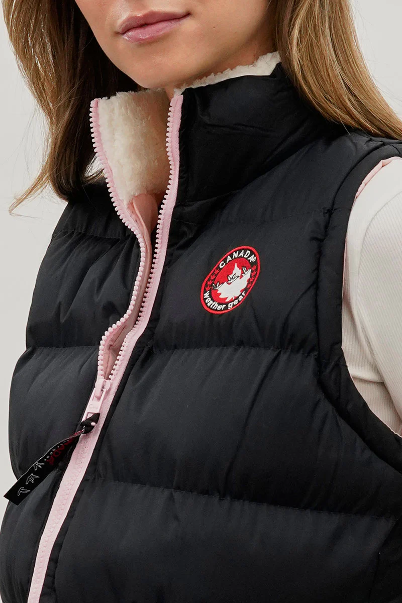 Canada Weather Gear Fleece Lined Collar Puffer Vest - Navy - Image 4