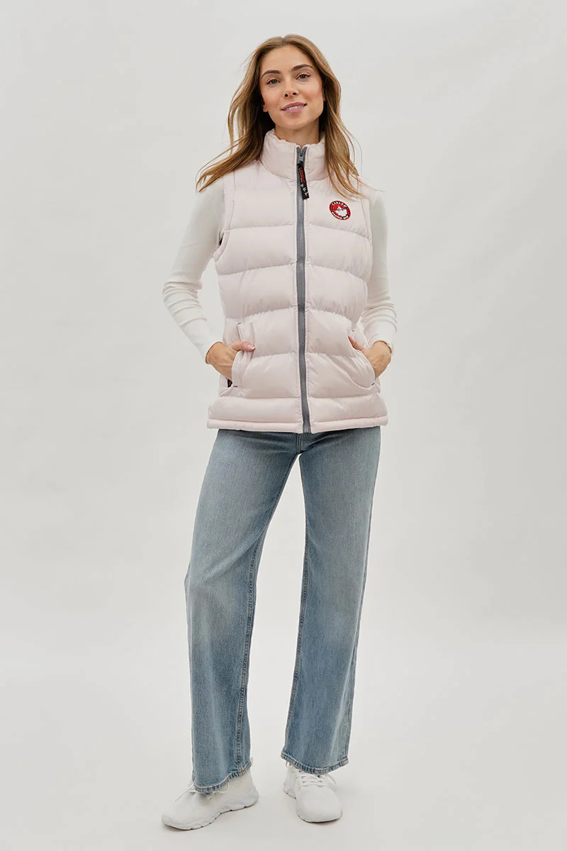 Canada Weather Gear Fleece Lined Collar Puffer Vest - Blush - Image 5