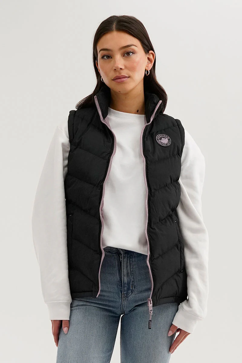 Canada Weather Gear Chevron Puffer Vest - Black