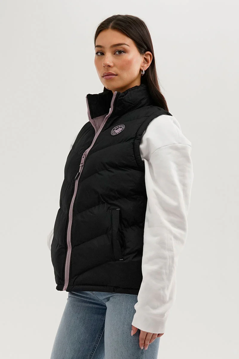 Canada Weather Gear Chevron Puffer Vest - Black - Image 2