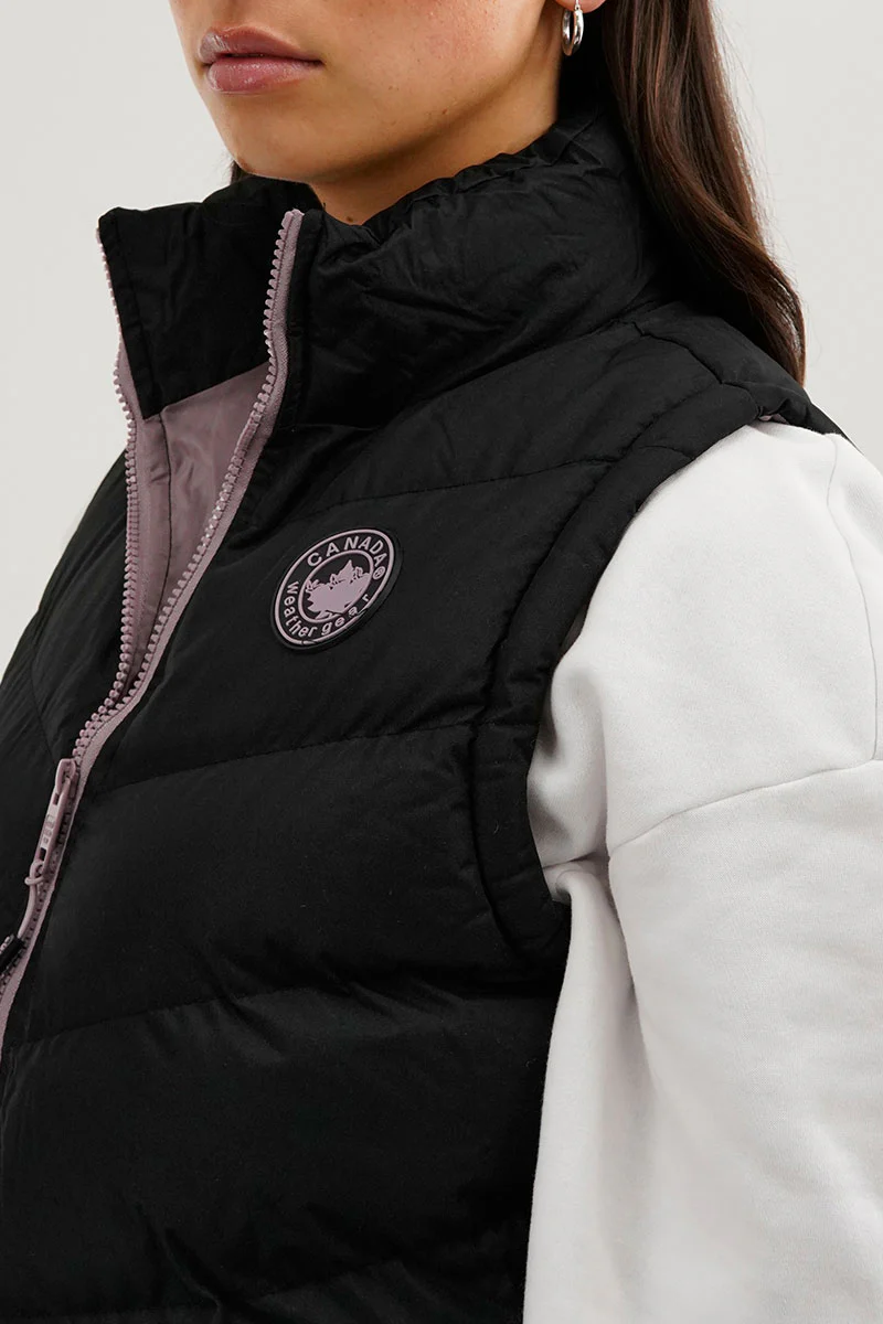 Canada Weather Gear Chevron Puffer Vest - Black - Image 4