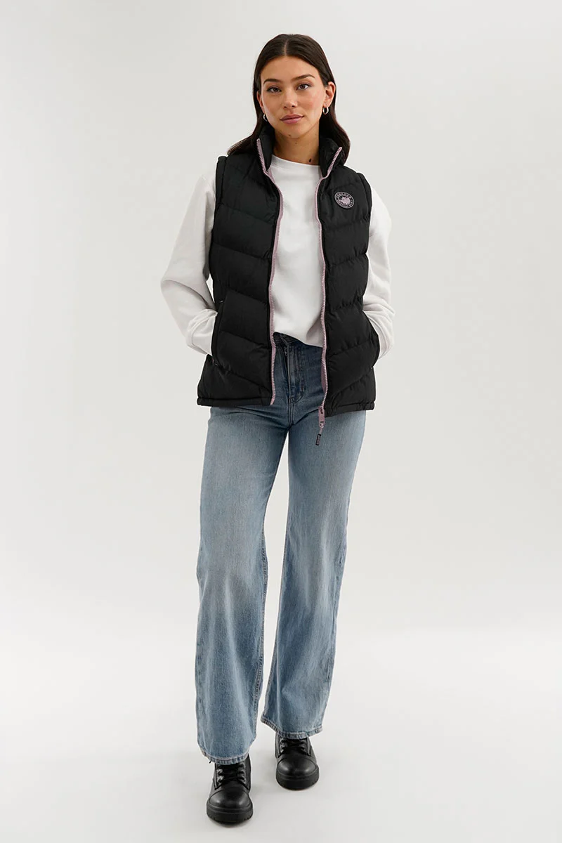 Canada Weather Gear Chevron Puffer Vest - Black - Image 5