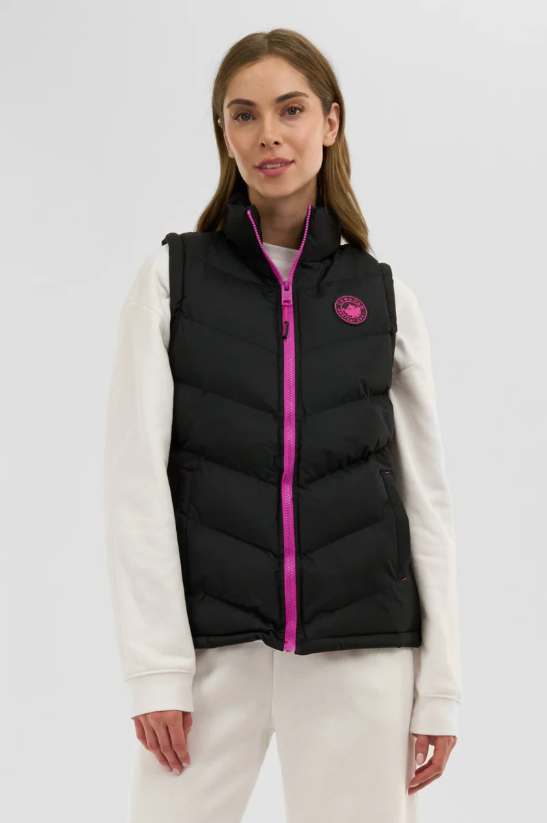 Canada Weather Gear Chevron Puffer Vest - Black